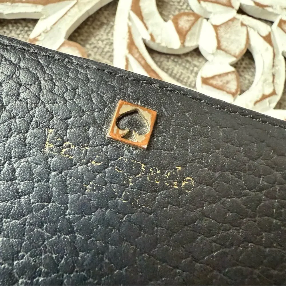 Kate Spade Black Leather Wallet Card Holder